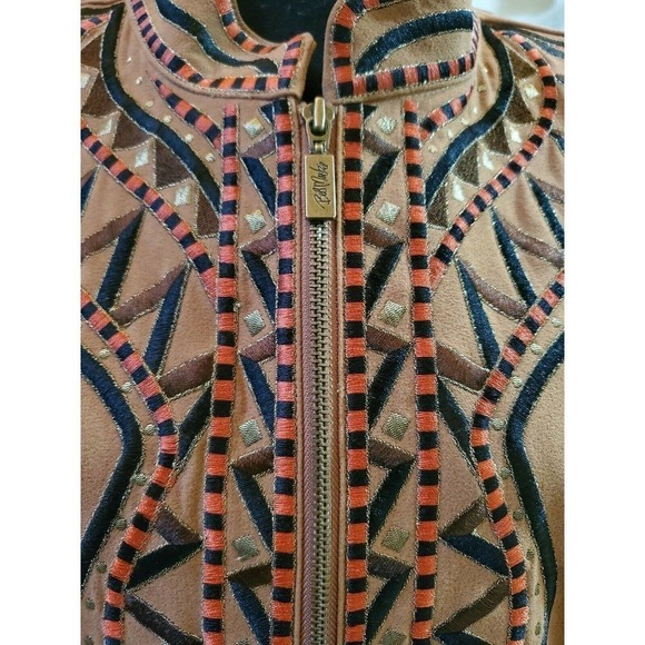 Bob Mackie Native American Design Jacket SZ L - Picture 2 of 11
